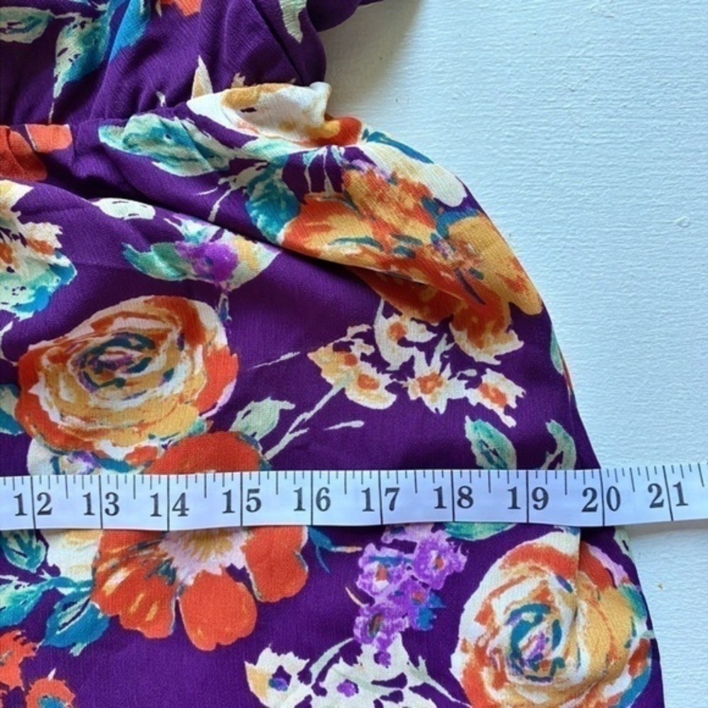 Everly Women Purple Floral Romper - Picture 11 of 13